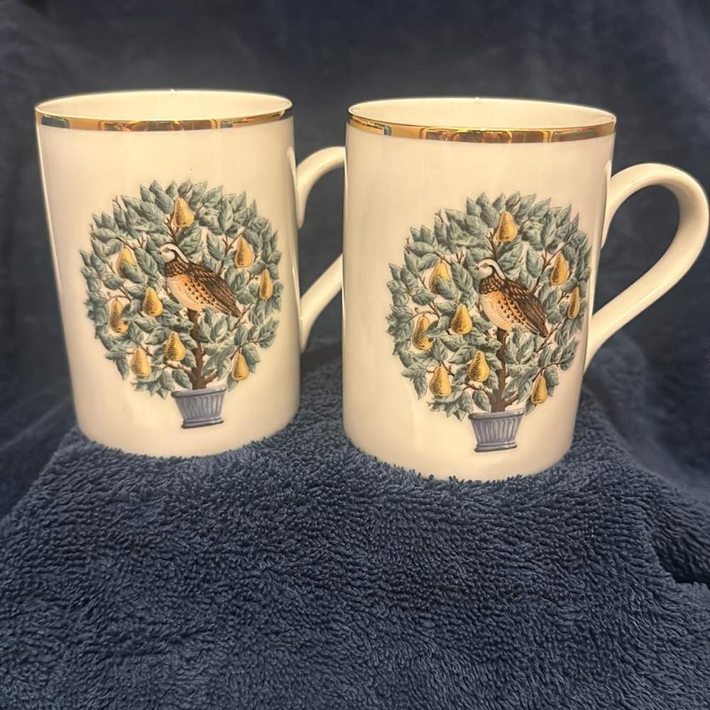 70’s Vintage Avon 12 days of Christmas Partridge & Pear-tree Mugs